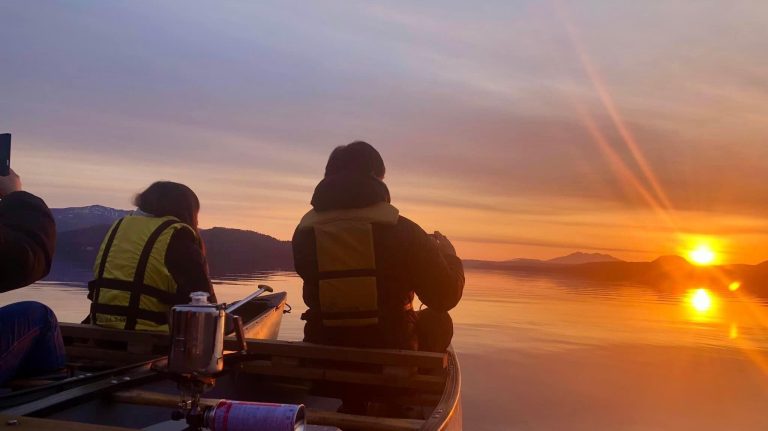 Canoeing at the source of the Kushiro River